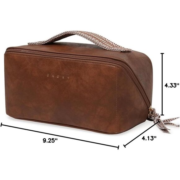 Women AH-Brown Large Capacity Cosmetic Travel Makeup Waterproof Portable Bag - Picture 10 of 10